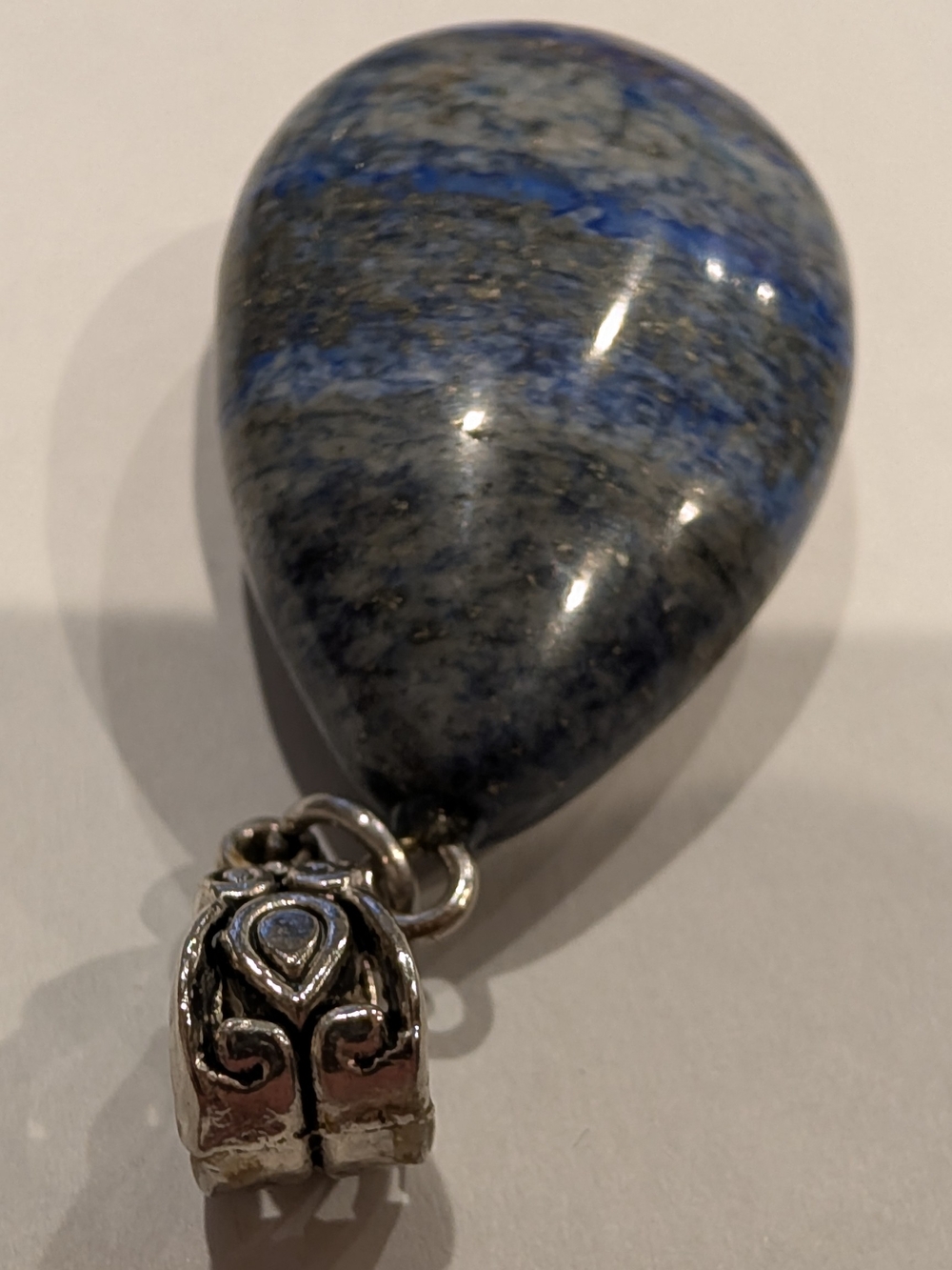 Blue Lapis Teardrop Pendant Necklace - Unbranded
